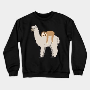 Sloth Riding Llama Adorable Lama & Sleepy Sloth Crewneck Sweatshirt